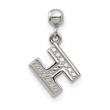Mio Memento Sterling Silver Letter H Dangle Initial Charm
