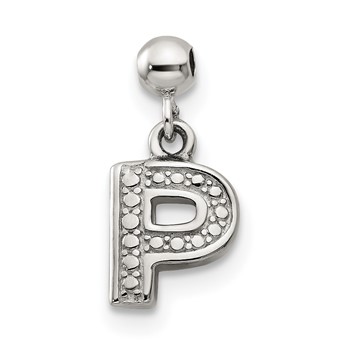 Mio Memento Sterling Silver Letter P Dangle Initial Charm