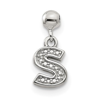 Mio Memento Sterling Silver Letter S Dangle Initial Charm