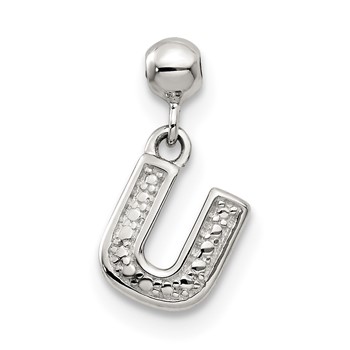 Mio Memento Sterling Silver Letter U Dangle Initial Charm
