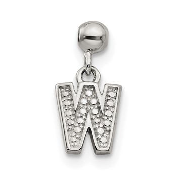 Mio Memento Sterling Silver Letter W Dangle Initial Charm
