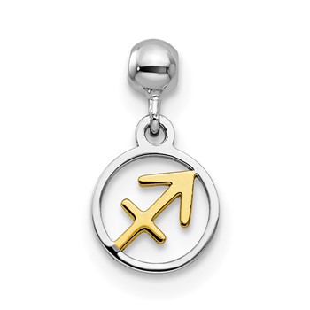 Mio Memento Sterling Silver Rhodium-plated Gold-tone Sagittarius Charm