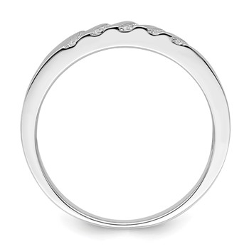 Brilliant Embers Sterling Silver Rhodium-plated 20 Stone Micro Pavé CZ Men's Ring — alternate view