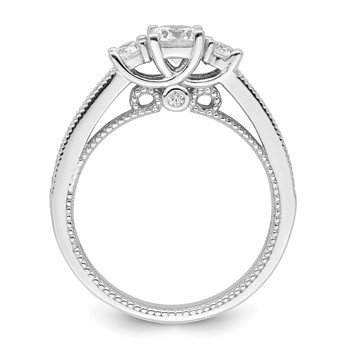 Brilliant Embers Sterling Silver Rhodium-plated 21 Stone Micro Pavé CZ Ring — alternate view