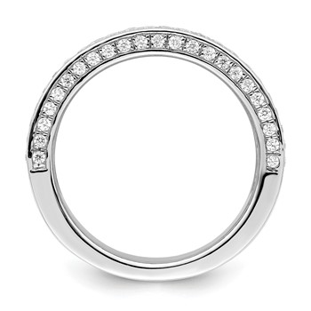 Brilliant Embers Sterling Silver Rhodium-plated 142 Stone Micro Pavé CZ Ring — alternate view