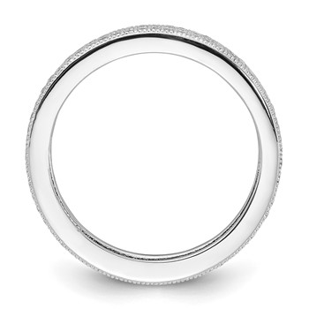 Sterling Silver Brilliant Embers Triple CZ Row Ring — alternate view