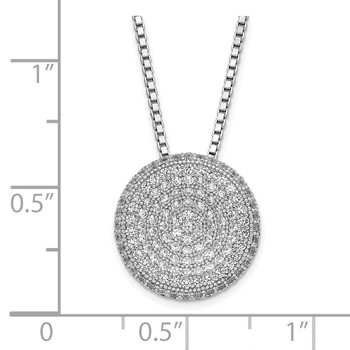 Sterling Silver & CZ Circle Brilliant Embers Necklace — alternate view