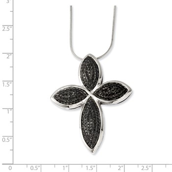 Sterling Silver & CZ Cross Necklace — alternate view