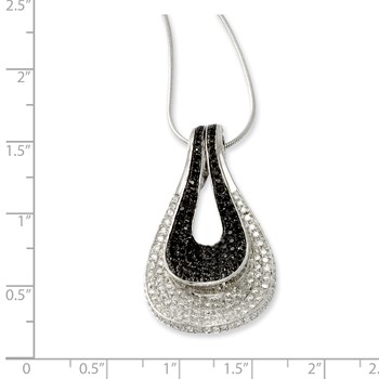 Sterling Silver & CZ Brilliant Embers Necklace — alternate view