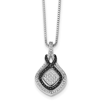 SS Rhodium-Plated CZ True Fire Necklace — alternate view