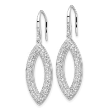 Sterling Silver & CZ Brilliant Embers Dangle Earrings — alternate view