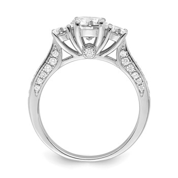 Brilliant Embers Sterling Silver Rhodium-plated 45 Stone Micro Pavé CZ Ring — alternate view