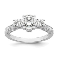 Image of Brilliant Embers Sterling Silver Rhodium-plated 45 Stone Micro Pavé CZ Ring