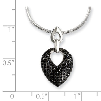 Sterling Silver & CZ Brilliant Embers Necklace — alternate view