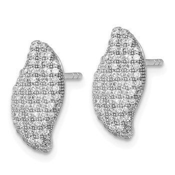 Sterling Silver & CZ Brilliant Embers Post Earrings — alternate view