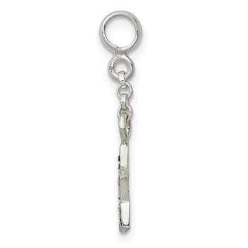 Sterling Silver Enameled Star 1/2in Dangle Enhancer — alternate view