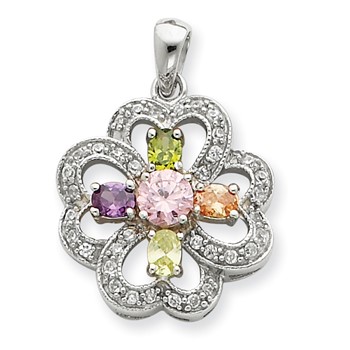 Sterling Silver CZ Pendant