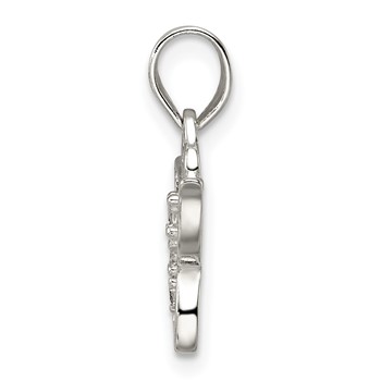 Sterling Silver CZ Butterfly Pendant — alternate view