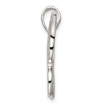 Sterling Silver Polished Butterfly Pendant — alternate view