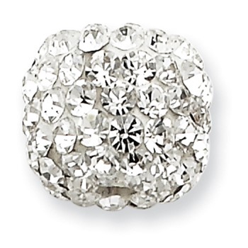 Sterling Silver Stellux Crystal Round Slide