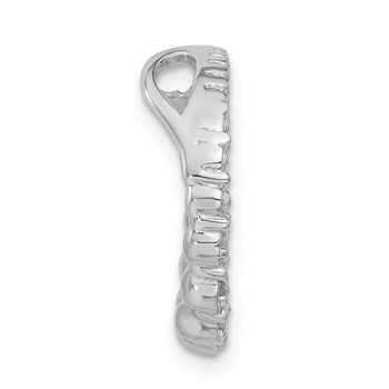 Sterling Silver CZ Circle Chain Slide Pendant — alternate view