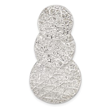 Sterling Silver Textured Circles Slide