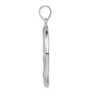 Sterling Silver Polished Peace Pendant — alternate view