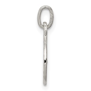 Sterling Silver Diamond-Cut Peace Sign Symbol Charm — alternate view