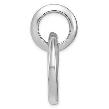 Sterling Silver Rhodium-plated Diamond accent Multi Circular Pendant — alternate view