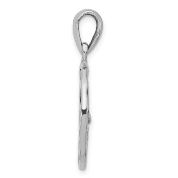 Sterling Silver Polished Circle Pendant — alternate view