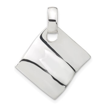 Sterling Silver Polished Fancy Wavy Pendant