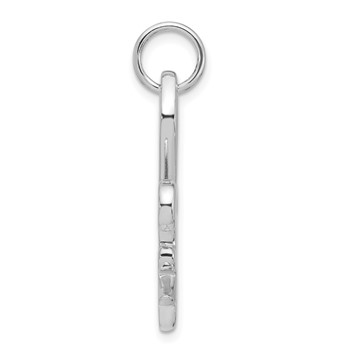 Sterling Silver Polished Fleur De Lis Dangle Pendant — alternate view