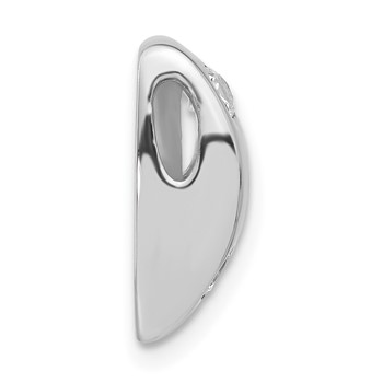 Sterling Silver Rhodium-plated CZ Chain Slide — alternate view