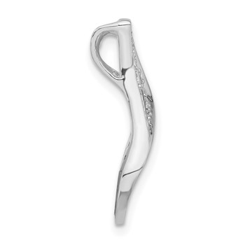 Sterling Silver Rhodium-plated CZ Slide — alternate view