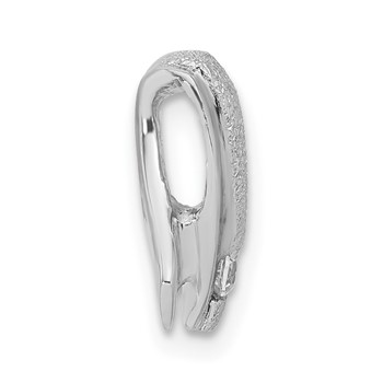 Sterling Silver Rhodium-plated CZ Pendant Slide — alternate view