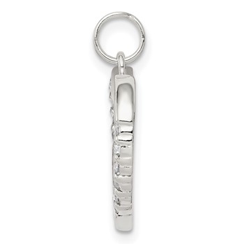 Sterling Silver CZ and Heart Pendant — alternate view