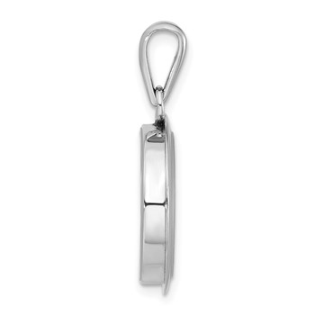 Sterling Silver Rhodium-plated Cable Car & Floating Glass Beads Pendant — alternate view