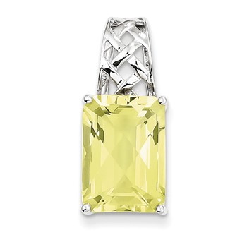 Sterling Silver Lemon Quartz Pendant