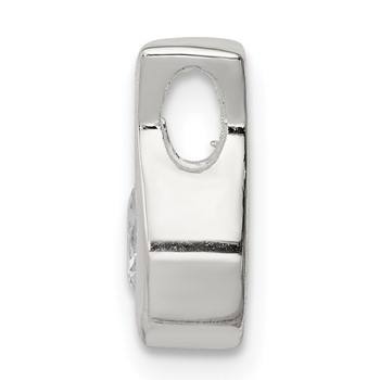 Sterling Silver CZ Chain Slide — alternate view