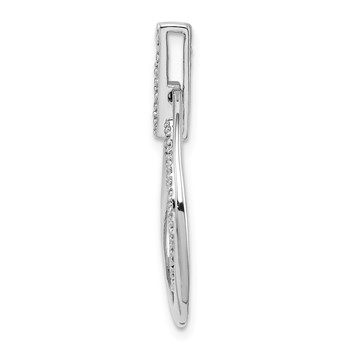 Sterling Silver Rhodium Plated Diamond Pendant — alternate view