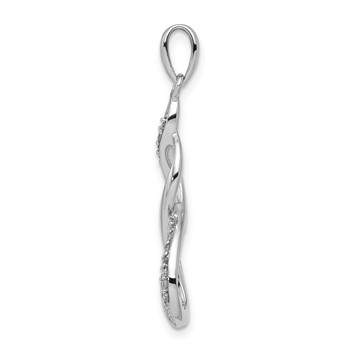 Sterling Silver Rhodium Diam. Figure 8 Pendant — alternate view