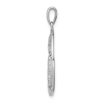 Sterling Silver Rhodium Plated Diamond Pendant — alternate view