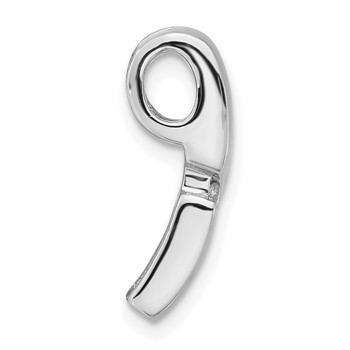 Sterling Silver Brushed CZ Slide — alternate view