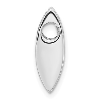 Sterling Silver Brushed And Polished CZ Slide — alternate view