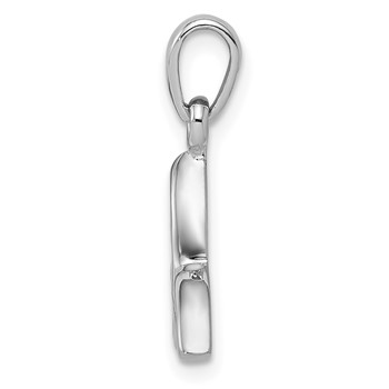 Sterling Silver Rhodium-plated Polished Celtic Trinity Pendant — alternate view