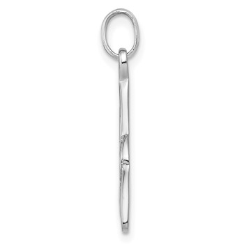 Sterling Silver Rhodium-plated Polished Celtic Symbol Pendant — alternate view