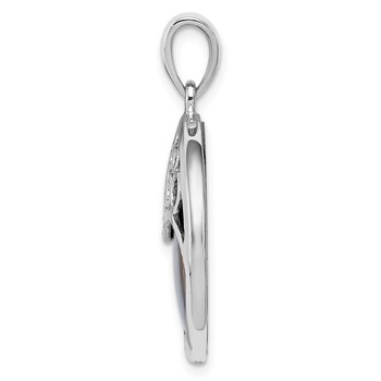 Sterling Silver Rhodium-plated Abalone Pendant — alternate view
