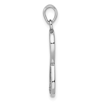 Sterling Silver Rhodium-plate Laser-cut Infinity Symbol Pendant — alternate view