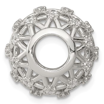 Sterling Silver CZ Slide Pendant — alternate view