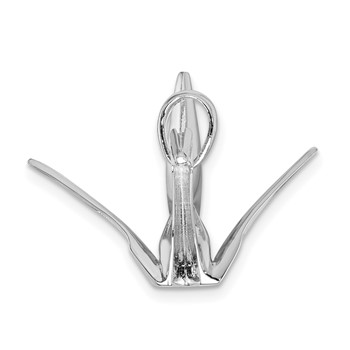 Sterling Silver Rhodium-plated Origami Crane Pendant — alternate view